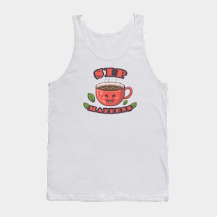 Sip Happens: Tea Fun Design Tank Top